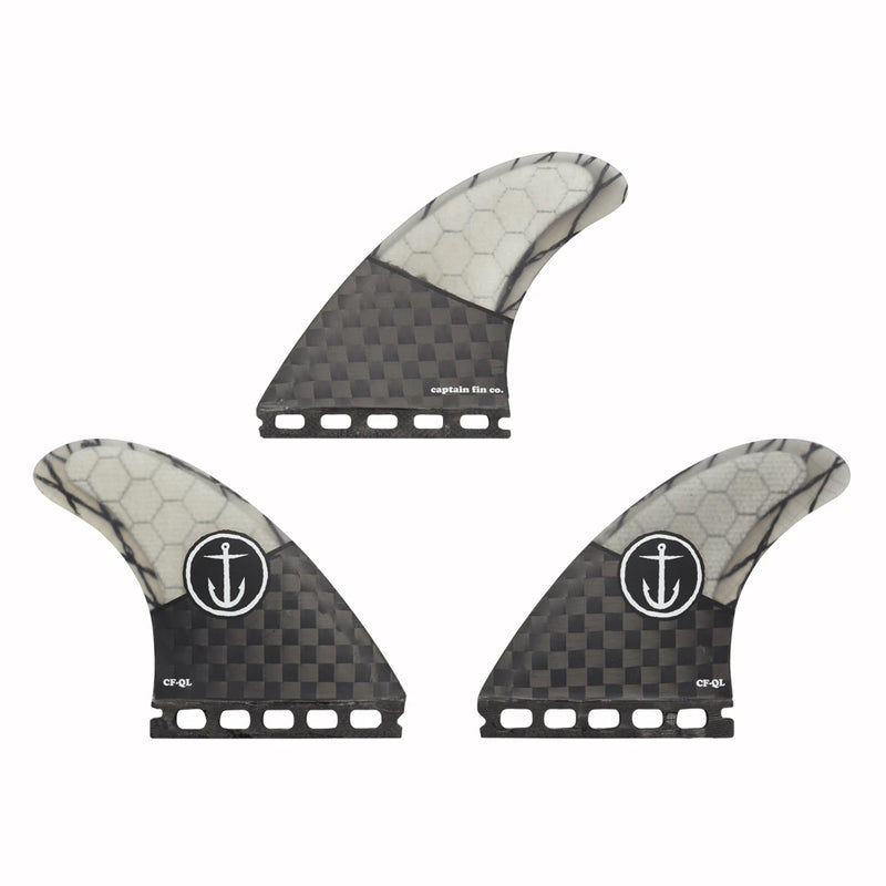 Load image into Gallery viewer, Captain Fin Co. CF Quickness Futures Compatible Tri Fin Set
