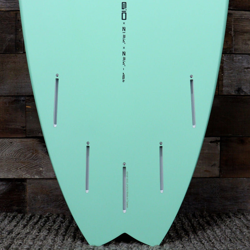 Load image into Gallery viewer, Torq ModFish TET 6'10 × 21 ¾ × 2 ¾ Surfboard - Seagreen/White 3