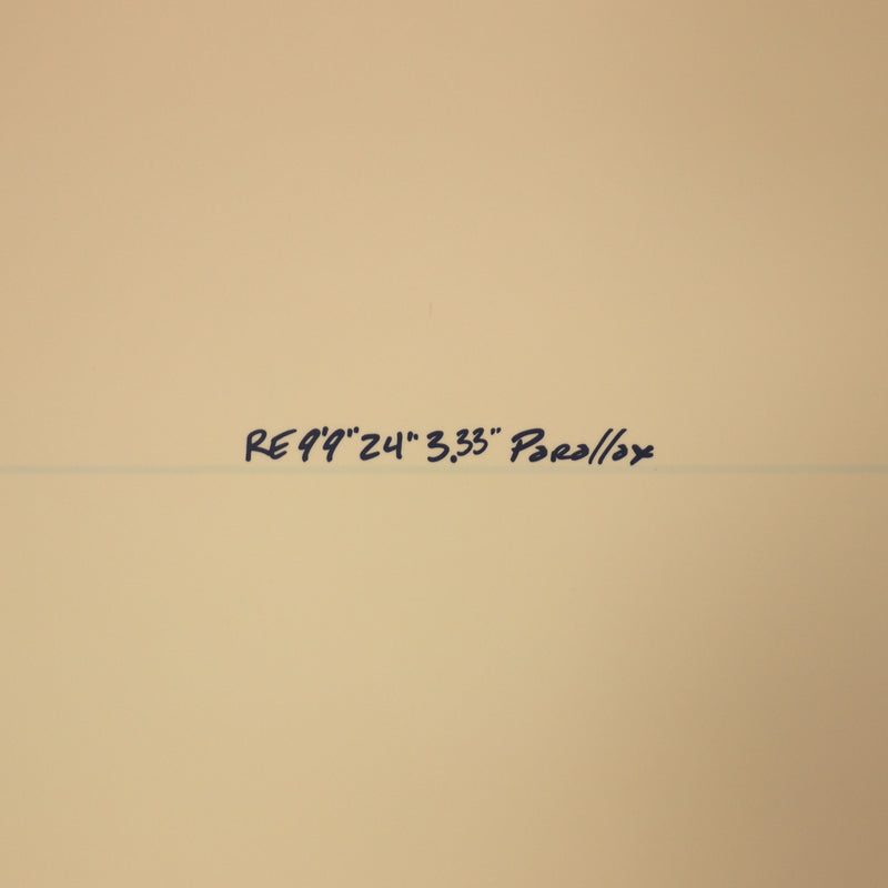 Load image into Gallery viewer, CJ Nelson Designs Parallax Thunderbolt Red 9'9 x 24 x 3 ⅓ Surfboard - Tan