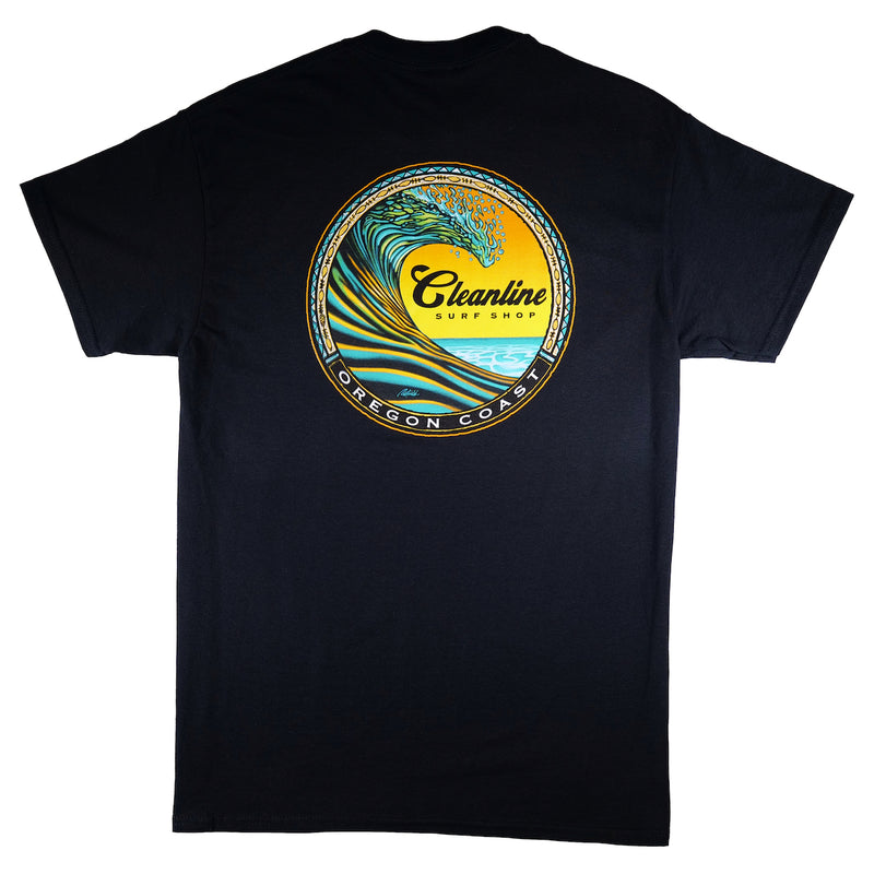 Load image into Gallery viewer, Cleanline Clean Wave T-Shirt - Black