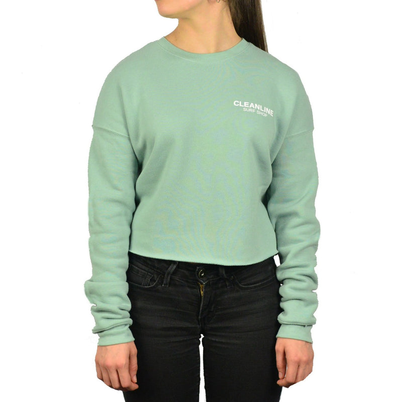Load image into Gallery viewer, Cleanline Women's Lines Cropped Sweatshirt