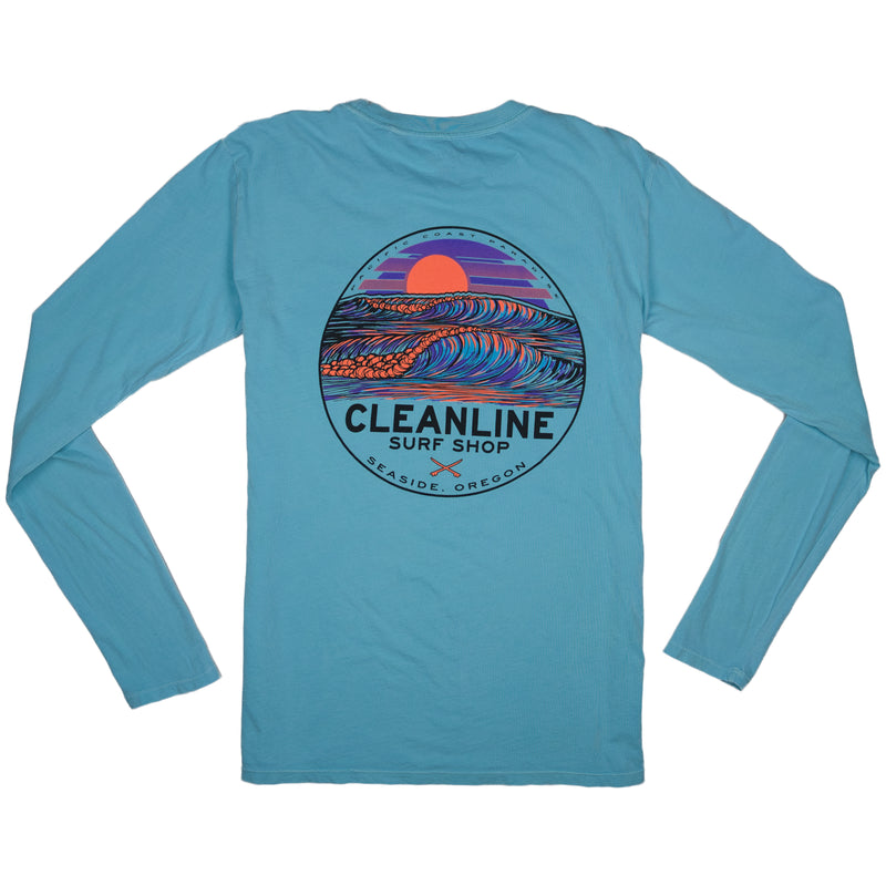 Load image into Gallery viewer, Cleanline Women&#39;s Neon Swell Long Sleeve T-Shirt
