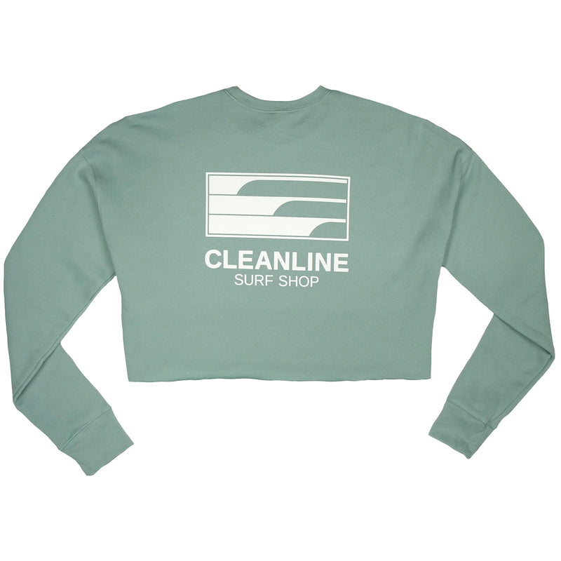 Load image into Gallery viewer, Cleanline Women's Lines Cropped Sweatshirt