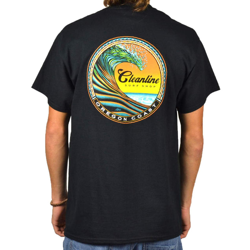 Load image into Gallery viewer, Cleanline Clean Wave T-Shirt - Black