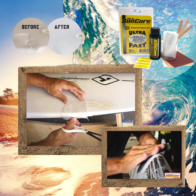 Load image into Gallery viewer, Ding All Sun Cure Polyester Fiberglass Repair Kit - 2oz.