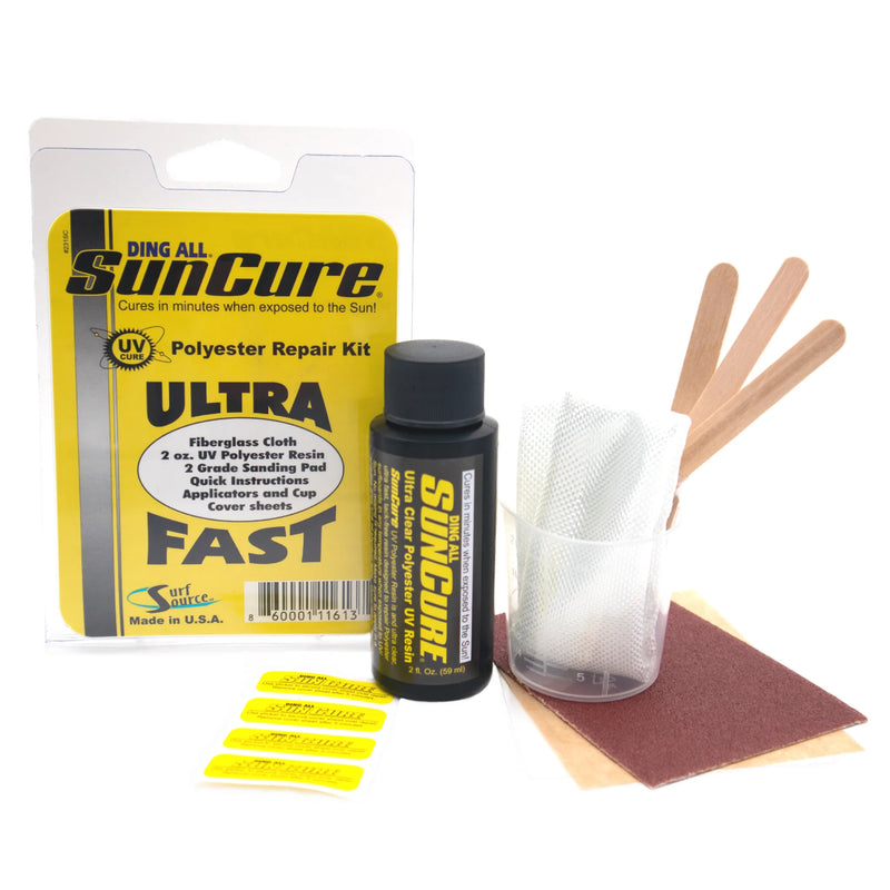 Load image into Gallery viewer, Ding All Sun Cure Polyester Fiberglass Repair Kit - 2oz.