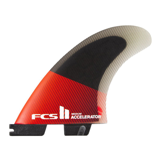 FCS II Accelerator PC Small Tri Fin Set - Red/Black