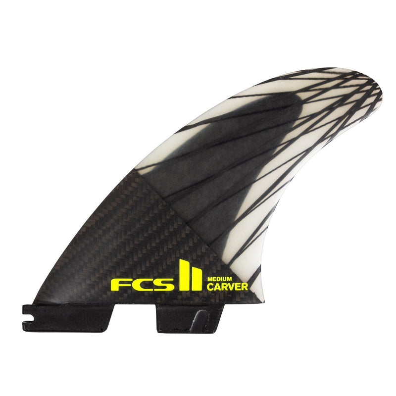 Load image into Gallery viewer, FCS II Carver PC Carbon Medium Tri Fin Set
