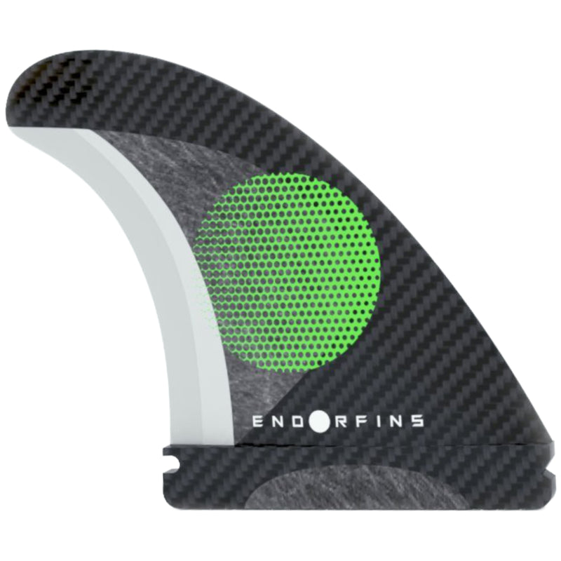 Load image into Gallery viewer, Endorfins KS1 Grom Futures Compatible Tri Fin Set - Small - Black/Green
