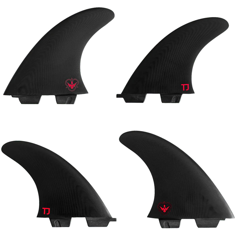 Load image into Gallery viewer, Flying Diamonds Taylor Jensen FCS Compatible Quad Fin Set