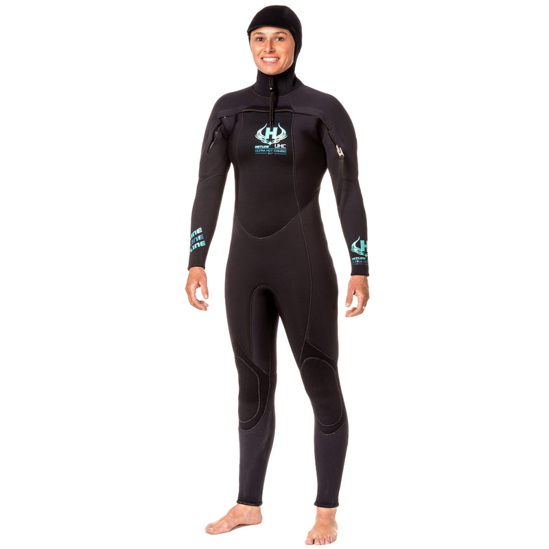 Load image into Gallery viewer, Hotline Women&#39;s Ultra Hot Combo 5/4 Hooded Wetsuit - Front
