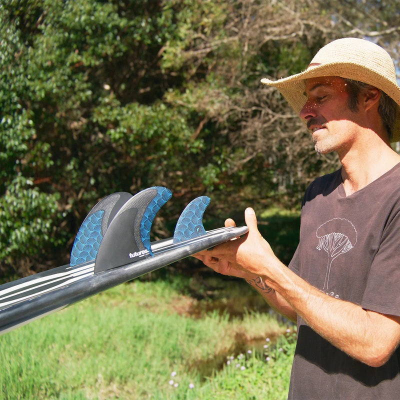 Load image into Gallery viewer, Futures Fins Rasta Honeycomb Twin + 1 Fin Set