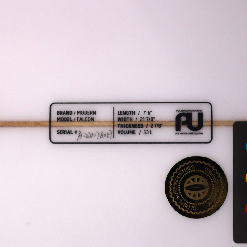 Load image into Gallery viewer, Modern Falcon PU 7'6 x 21 ⅞ x 2 ⅞ Surfboard - Olive • DAMAGED