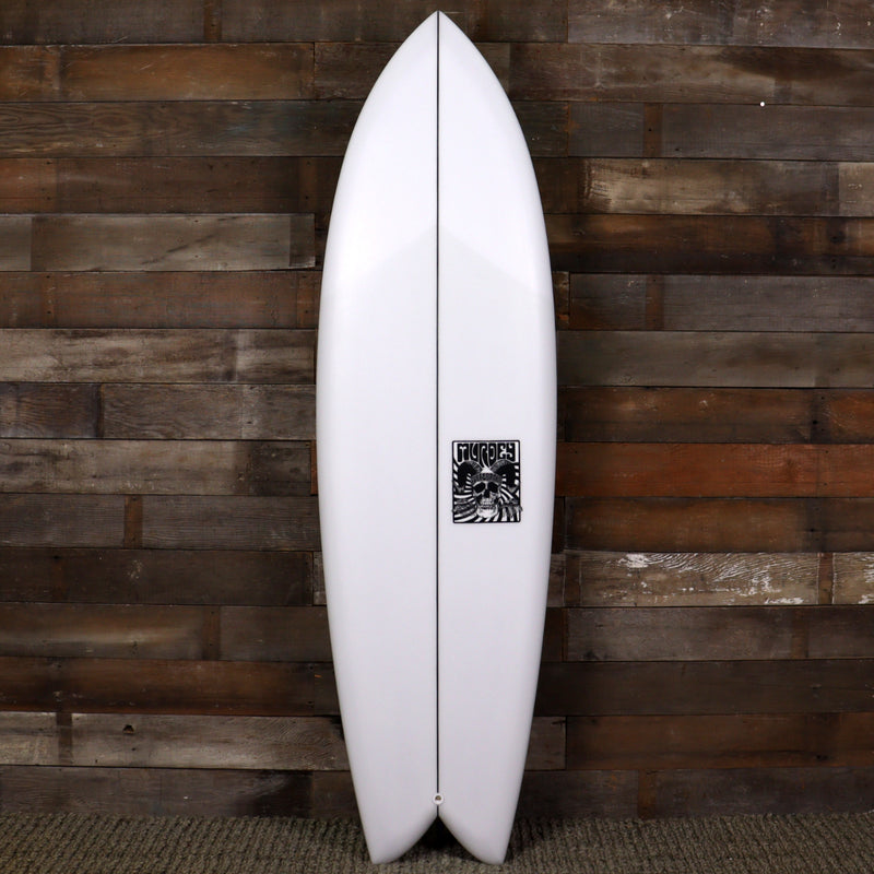 Load image into Gallery viewer, Murdey Fish 6&#39;0 x 21 ¼ x 2 ⅛ Surfboard - Volan White
