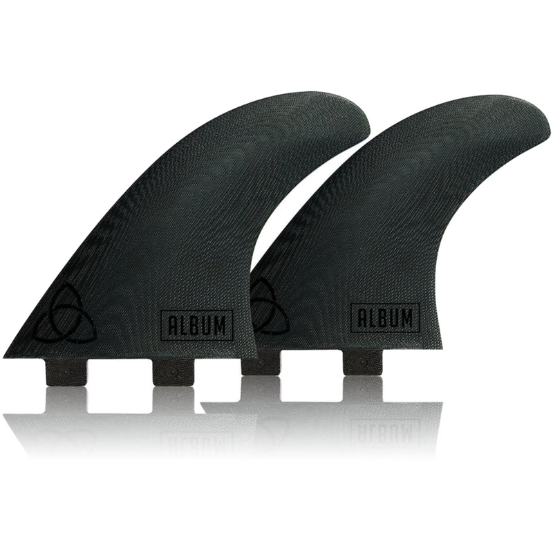 Load image into Gallery viewer, NVS Album Apex Series FCS Compatible Twin Fin Set - Black
