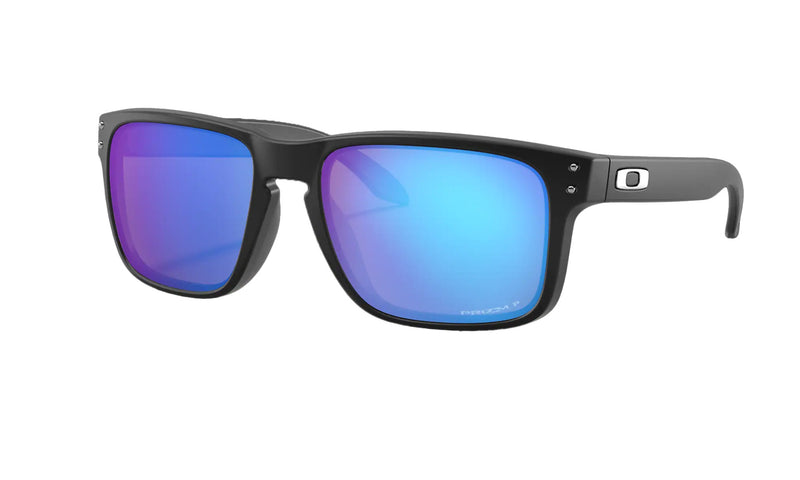 Load image into Gallery viewer, Oakley Holbrook Polarized Sunglasses - Matte Black/Prizm Sapphire