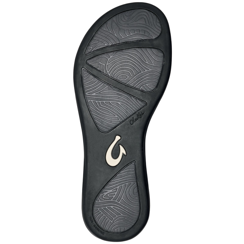 Load image into Gallery viewer, OluKai Women's Honu Leather Beach Sandals - Black