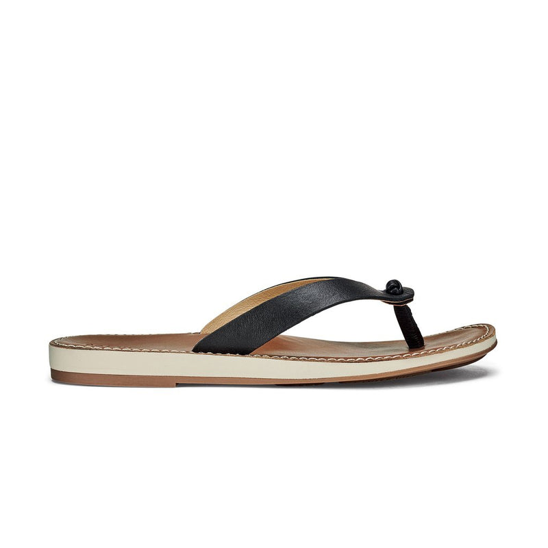 Load image into Gallery viewer, OluKai Women&#39;s Nohie Sandals - Black/Tan
