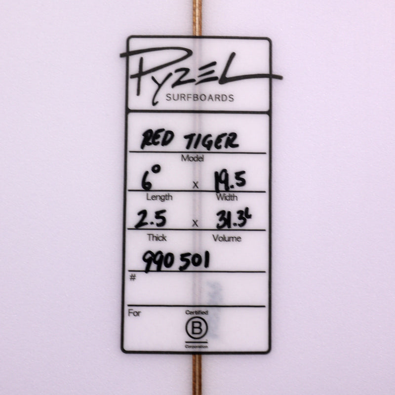 Load image into Gallery viewer, Pyzel Red Tiger 6'0 x 19 ½ x 2 ½ Surfboard 4
