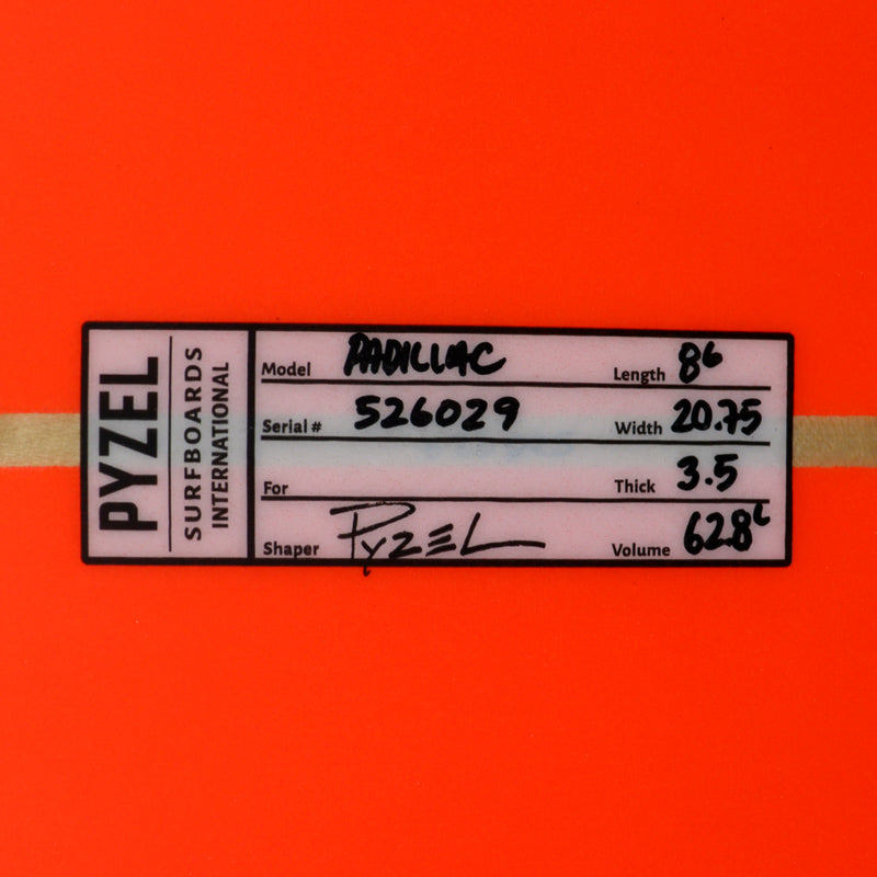 Load image into Gallery viewer, Pyzel Padillac 8'6 x 20 ¾ x 3 ½ Surfboard