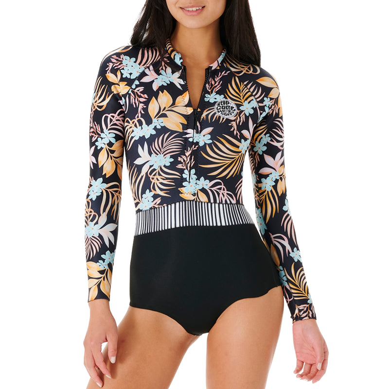 Load image into Gallery viewer, Rip Curl Women&#39;s Playa Bella G-Bomb Long Sleeve High Cut Front Zip Spring Wetsuit
