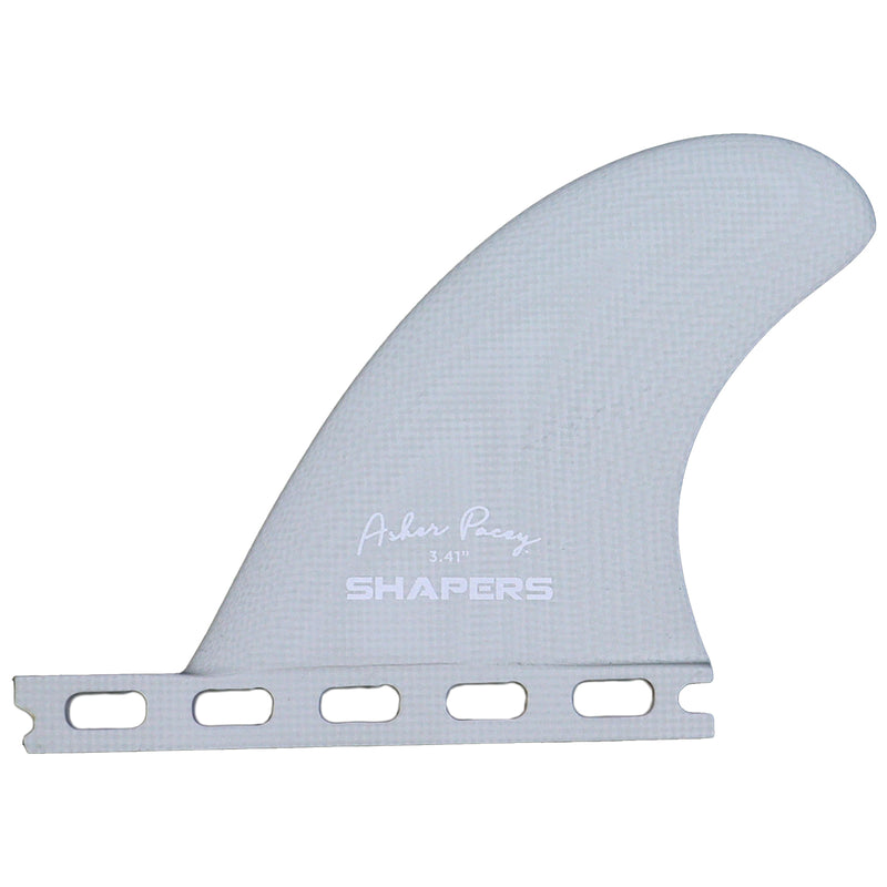 Load image into Gallery viewer, Shapers Asher Pacey Single Tab Twin + 1 Fin Set - 5.55" 4