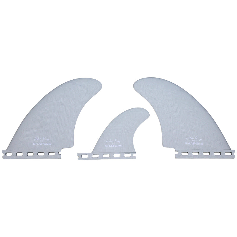 Load image into Gallery viewer, Shapers Asher Pacey Single Tab Twin + 1 Fin Set - 5.55" 2