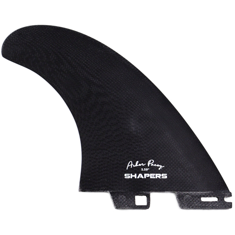 Load image into Gallery viewer, Shapers Asher Pacey FCS II Compatible Twin + 1 Fin Set - 5.59"