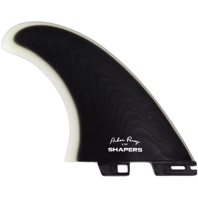 Load image into Gallery viewer, Shapers Asher Pacey FCS II Compatible Twin + 1 Fin Set - 5.79"
