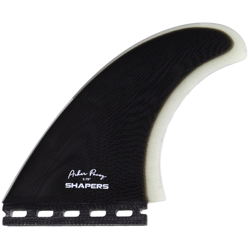Load image into Gallery viewer, Shapers Asher Pacey Futures Compatible Twin + 1 Fin Set - 5.79"