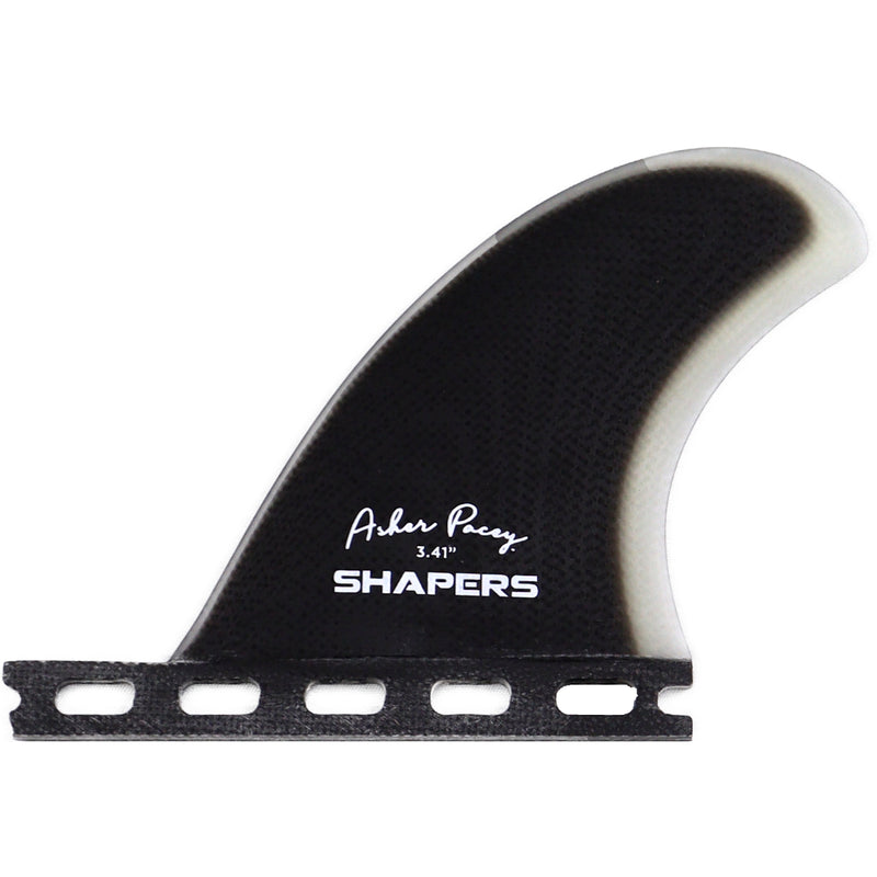 Load image into Gallery viewer, Shapers Asher Pacey Futures Compatible Twin + 1 Fin Set - 5.79&quot;
