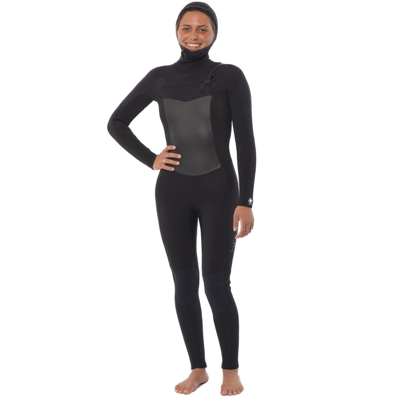 Load image into Gallery viewer, Sisstrevolution Women's 7 Seas 6/5 Hooded Chest-Zip Wetsuit