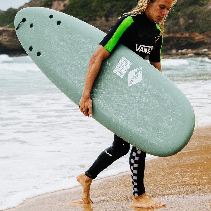 Load image into Gallery viewer, Softech Bomber 6'4 x 21 x 3 Soft Surfboard - Smoke Green/White
