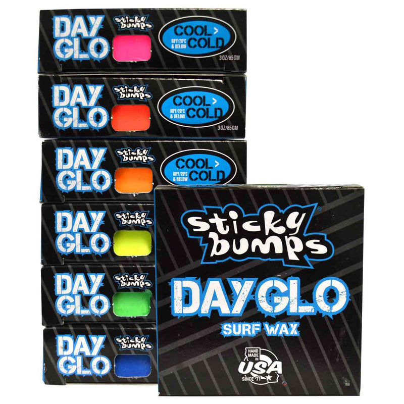 Load image into Gallery viewer, Sticky Bumps Day Glo Cool/Cold Surf Wax