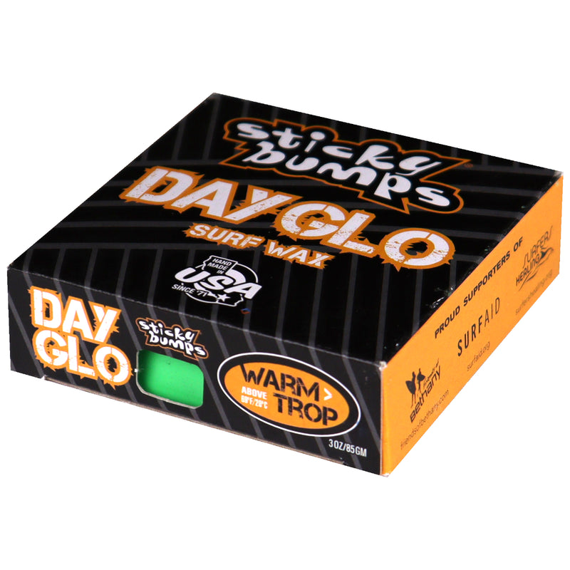 Load image into Gallery viewer, Sticky Bumps Day-Glo Warm/Tropical Surf Wax