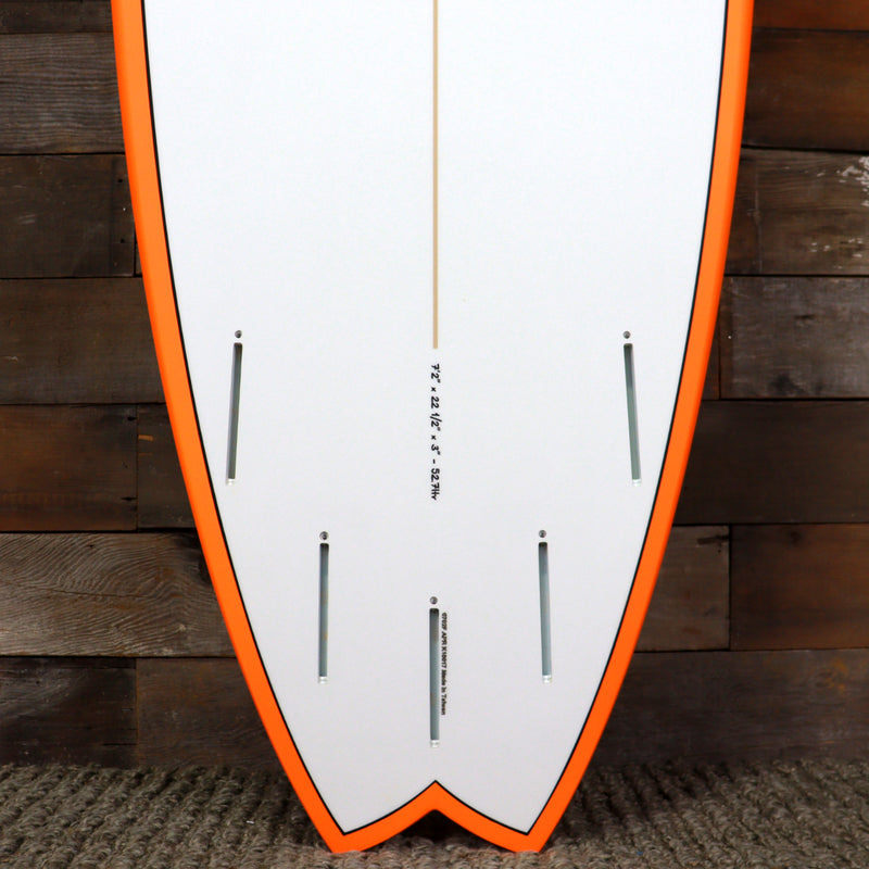 Load image into Gallery viewer, Torq ModFish TET 7'2 × 22 ½ × 3 Surfboard - Orange Rail Pinline • DAMAGED 3