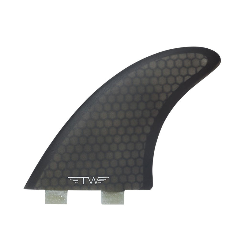 Load image into Gallery viewer, Captain Fin Co. Tyler Warren FCS Compatible Twin + 1 Fin Set - Black
