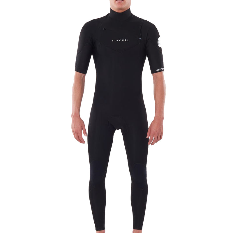 Load image into Gallery viewer, Rip Curl Dawn Patrol 2mm Short Sleeve Chest Zip Wetsuit - Black
