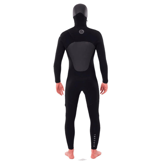 Rip Curl Flash Bomb 5/4 Hooded Chest Zip Wetsuit - Back