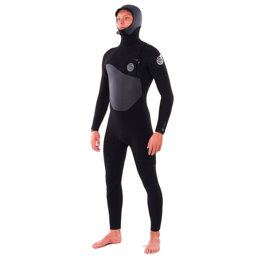 Rip Curl Flash Bomb 5/4 Hooded Chest Zip Wetsuit - Side Angle