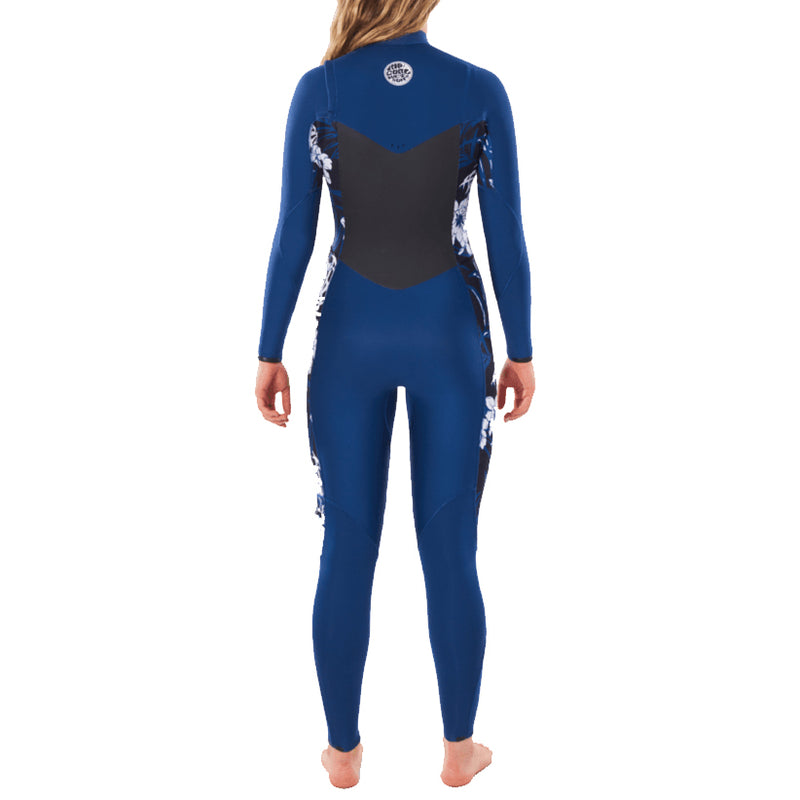 Load image into Gallery viewer, Rip Curl Women&#39;s Flashbomb 4/3 Chest Zip Wetsuit - Blue Back 
