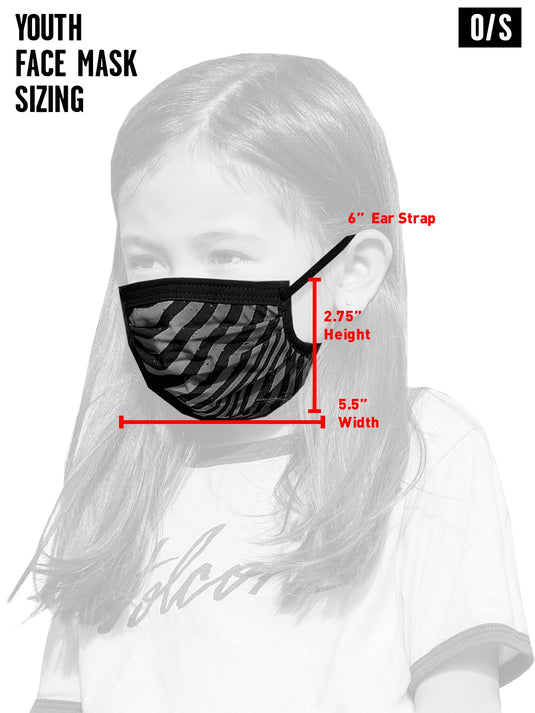 Volcom Youth Face Mask - Animal Print - Directions