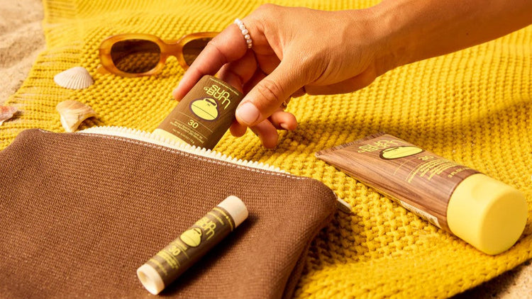 Assortment of Sun Bum sunscreen products.