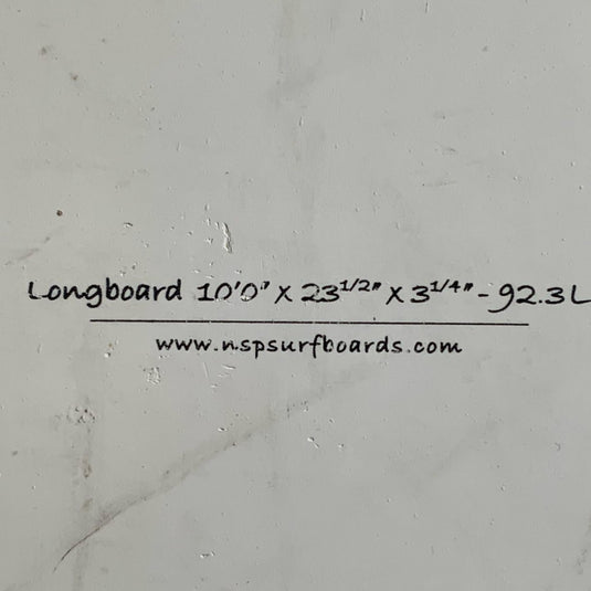 NSP Longboard Elements 10'0 x 23 ½ x 3 ¼ Surfboard • USED