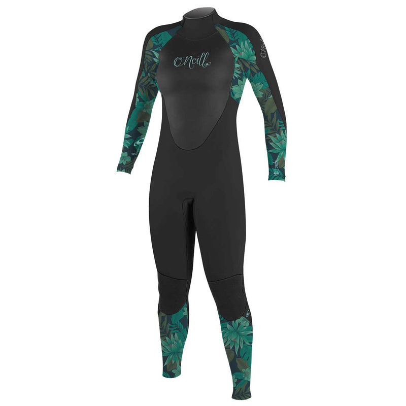 Load image into Gallery viewer, O&#39;Neill Youth Girls Epic 4/3 Wetsuit - Black/Green Faro/Black
