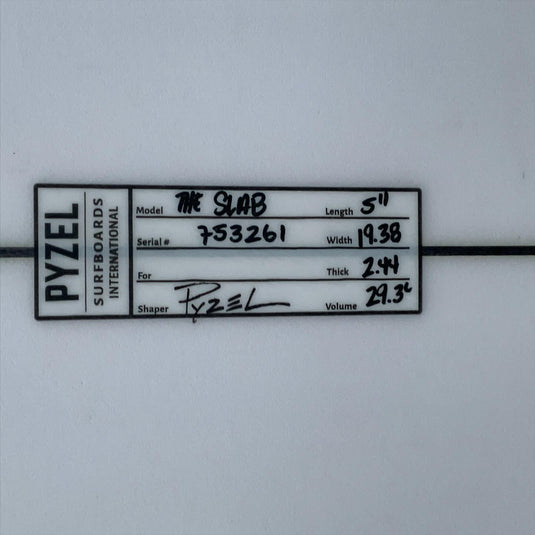 Pyzel The Slab 5'11 × 19 ⅜ × 2 7/16 Surfboard • USED 4