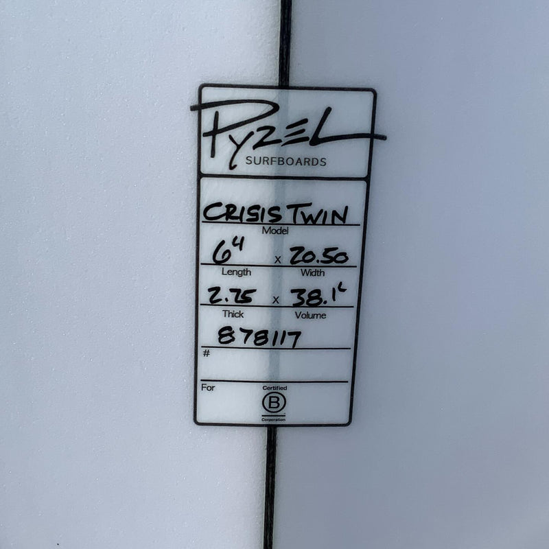 Load image into Gallery viewer, Pyzel Crisis Twin 6'4 × 20 ½ × 2 ¾ Surfboard • USED 4
