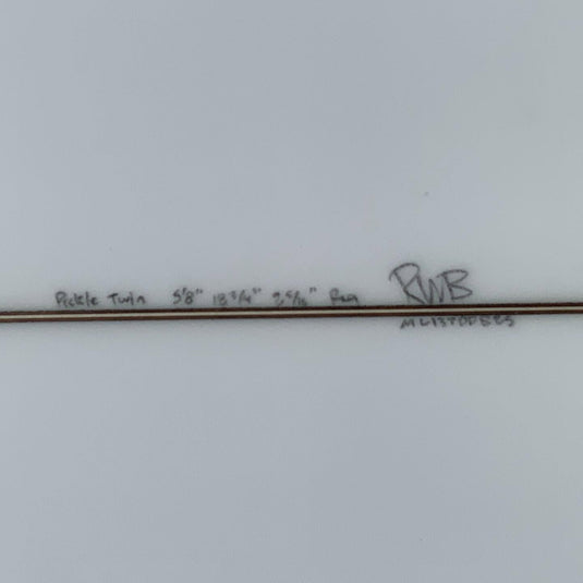Ryan Burch Pickle Fork Asym 5'8 × 18 ¾ × 2 5/16 Surfboard • USED