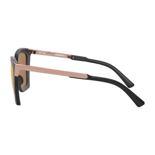 Oakley Side Swept Polarized Sunglasses - Velvet Black/Prizm Rose Gold
