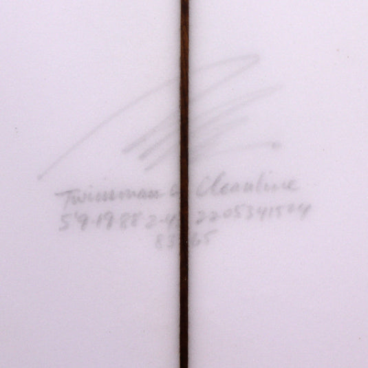 Album Surf Twinsman 5'9 × 19 ⅞ × 2 ⅖ Surfboard - Clear 4